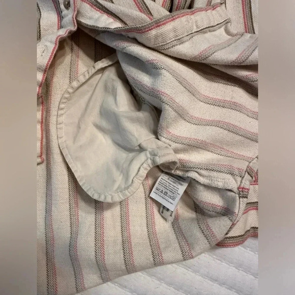 Madewell Flannel Sunday Shirt in Claxton Stripe size M - Picture 9 of 11